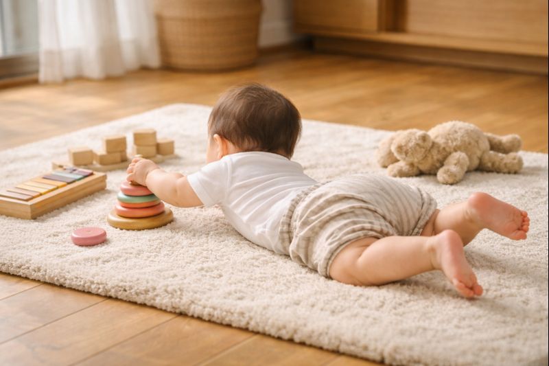 赤ちゃん フローリング