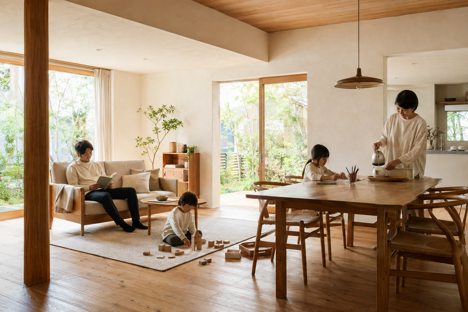 自然素材の家